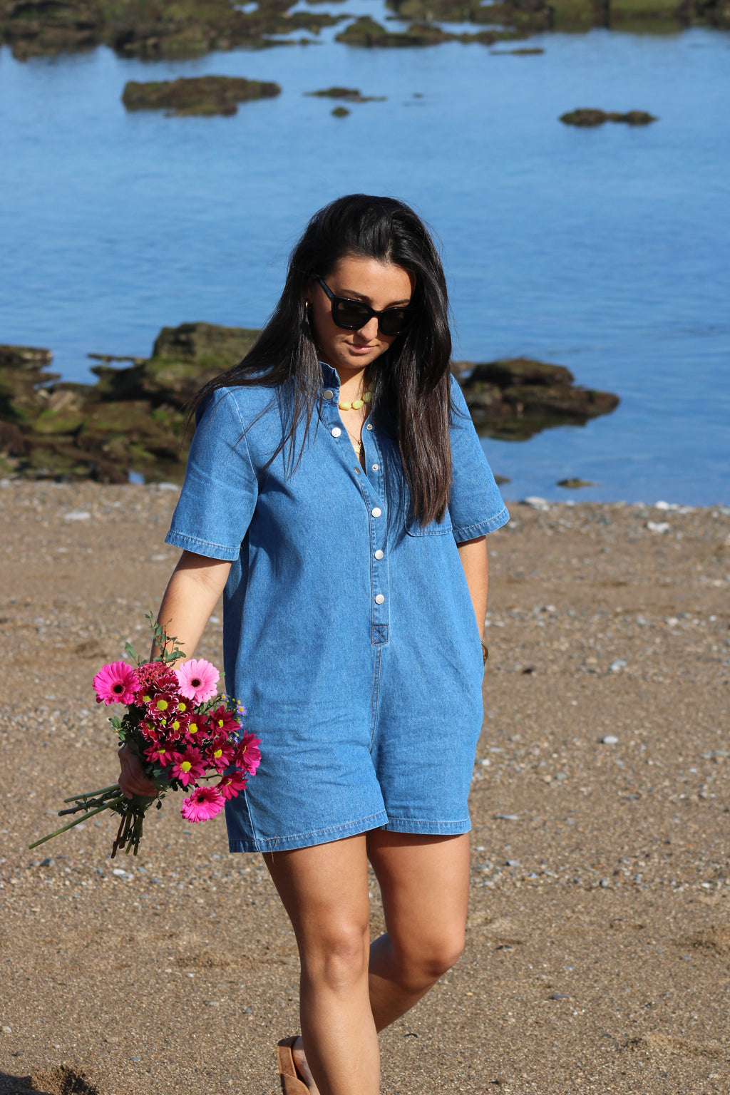 Combishort en jean