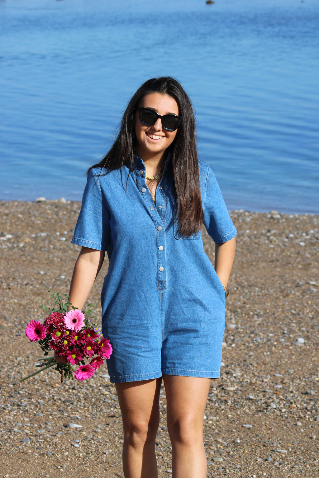Combishort en jean